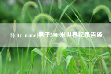 和田男子5000米世界纪录告破