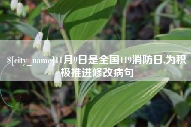 和田11月9日是全国119消防日,为积极推进修改病句