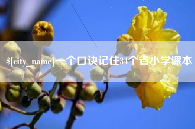 和田一个口诀记住34个省小学课本