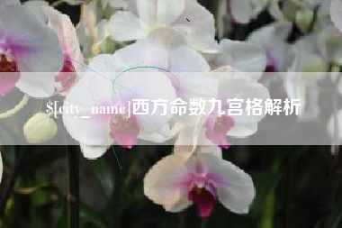 和田西方命数九宫格解析