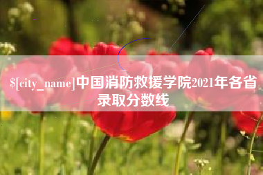 和田中国消防救援学院2021年各省录取分数线