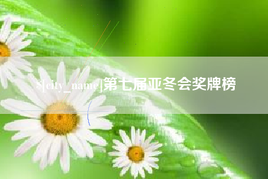 和田第七届亚冬会奖牌榜