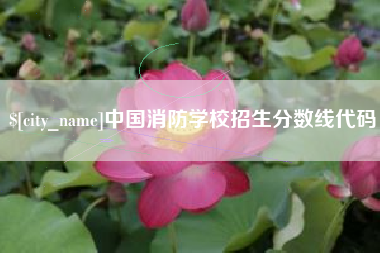 和田中国消防学校招生分数线代码
