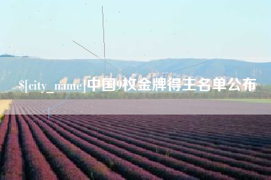 和田中国9枚金牌得主名单公布