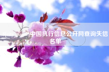 和田中国执行信息公开网查询失信名单