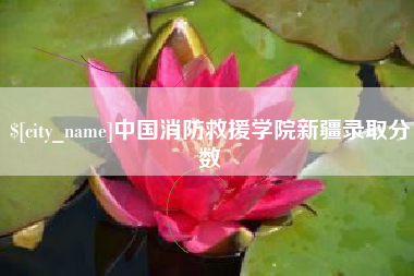 和田中国消防救援学院新疆录取分数