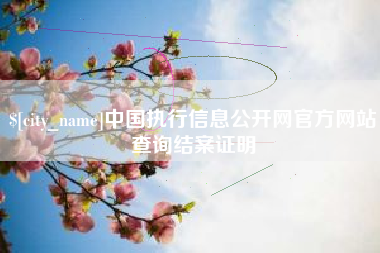 和田中国执行信息公开网官方网站查询结案证明