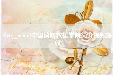 和田中国消防救援学院简介视频播放