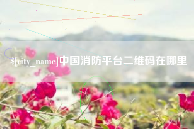 和田中国消防平台二维码在哪里