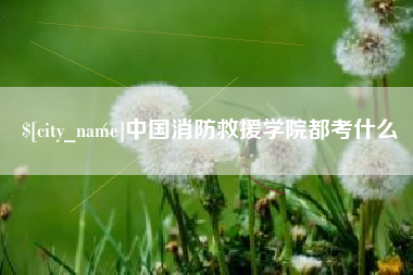 和田中国消防救援学院都考什么