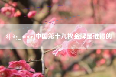 和田中国第十九枚金牌是谁得的