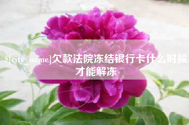 和田欠款法院冻结银行卡什么时候才能解冻