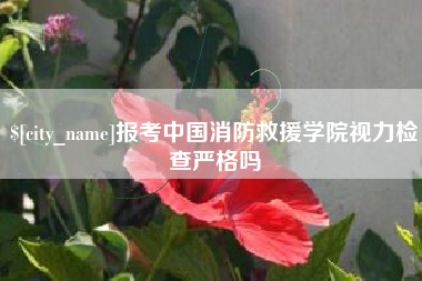 和田报考中国消防救援学院视力检查严格吗