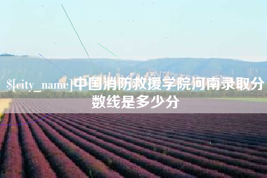和田中国消防救援学院河南录取分数线是多少分