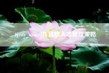 和田九宫格人才管理策略