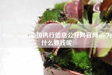 和田中国执行信息公开网官网app为什么要钱呢