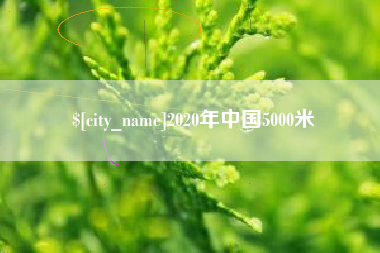 和田2020年中国5000米